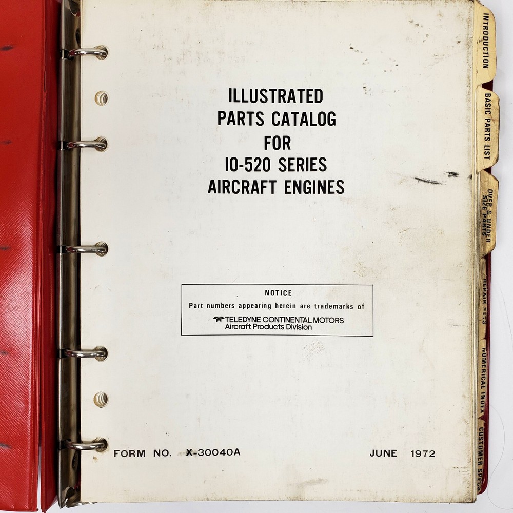 Continental IO-520 Engine Parts Catalog