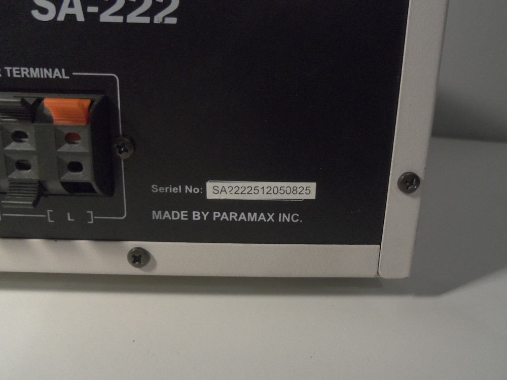 Paramax SA-222 Stereo Mixing Amplifier Rack Mount Enclosure