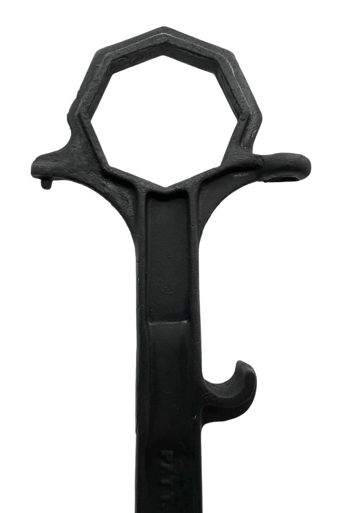 Vtg Fire Hydrant Wrench Firemans Multi Tool Pat Number 2150 Black Heavy Iron