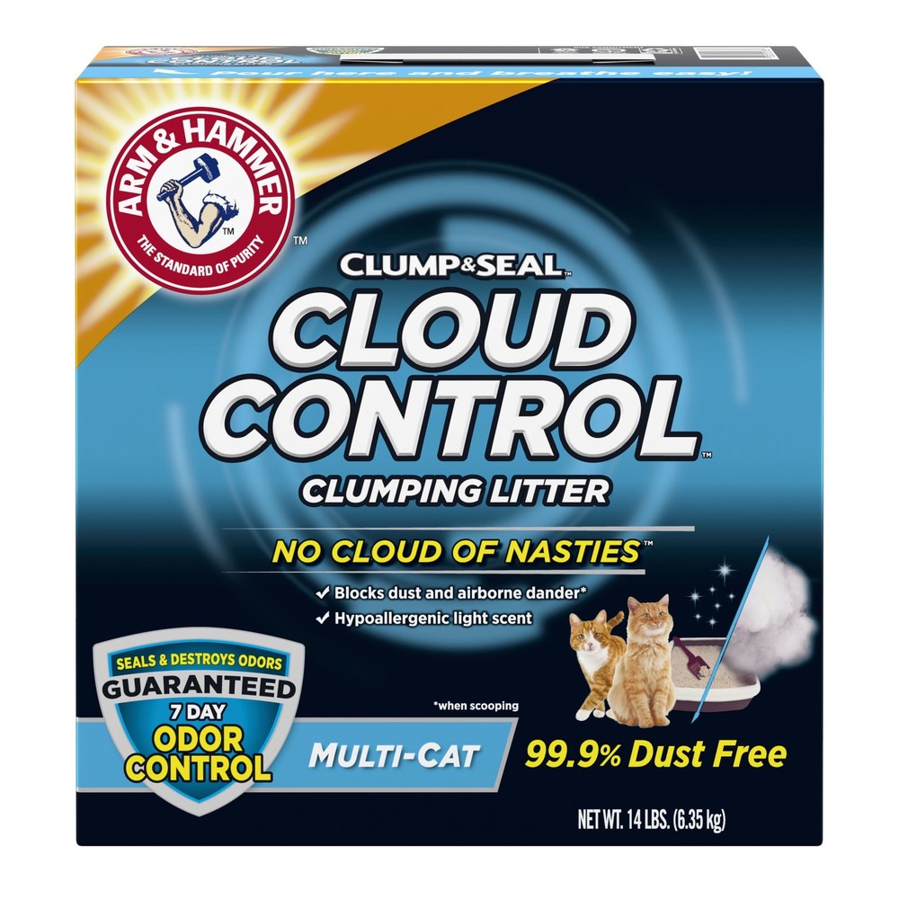 ARM & HAMMER Cloud Control Multi-Cat Clumping Cat Litter with Hypoallergenic