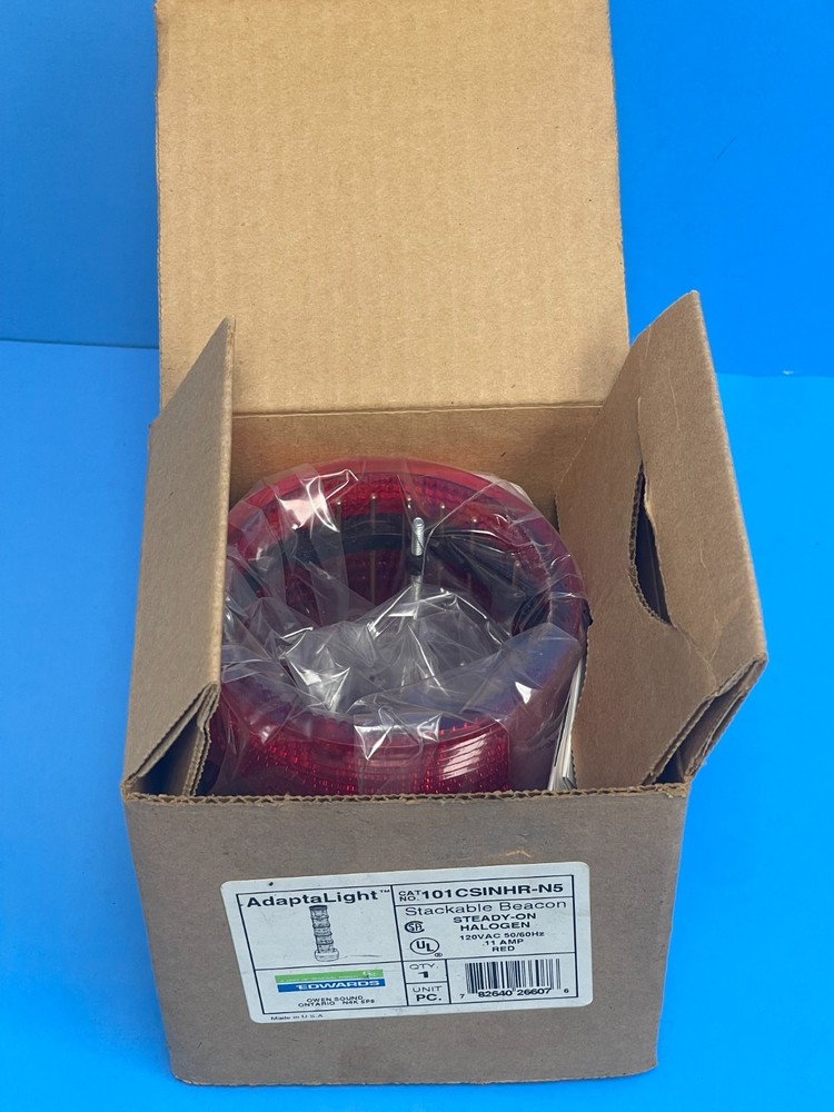 AdaptaLight 101CSINHR-N5 Red Stackable Beacon Steady on Halogen 120VAC