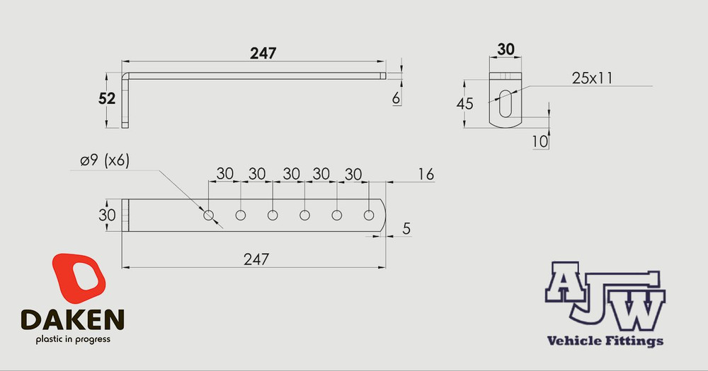 DAKEN Toolbox / Side Locker Fixing Brackets, Just, Arka, Welvet, Plastic Boxes