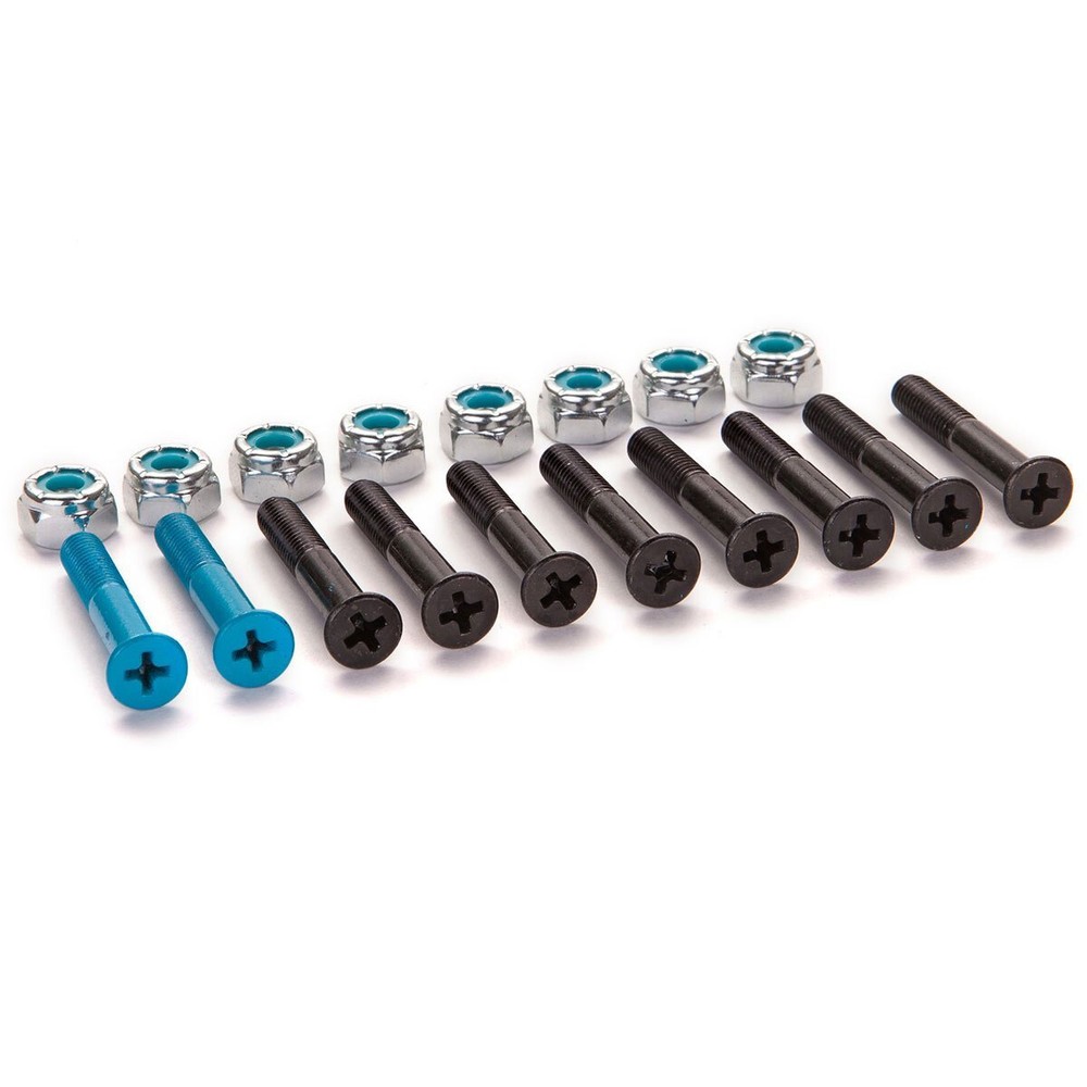 Modus Skateboard Hardware 1 1/2" Phillips Black/Blue with Mounting Nuts