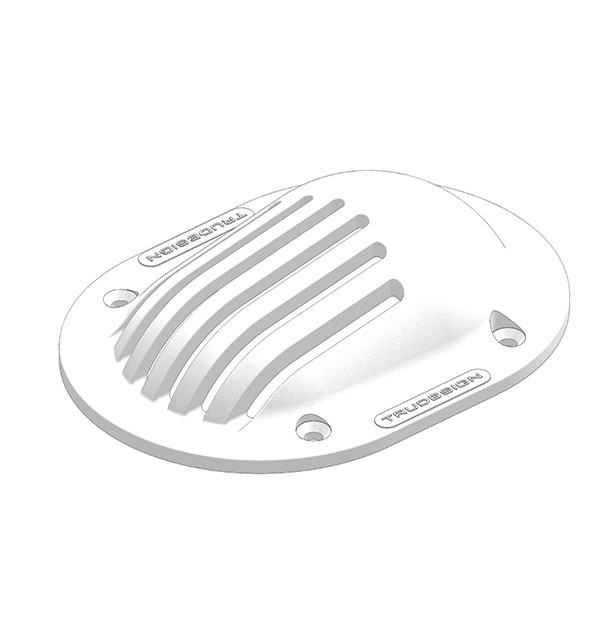 GEMLUX Round 1- 1/4" White Scoop Strainer / Drain / Cover 90411