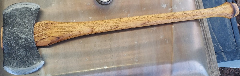 Vintage Plumb Champion Double Bit Axe Hoffman Handle