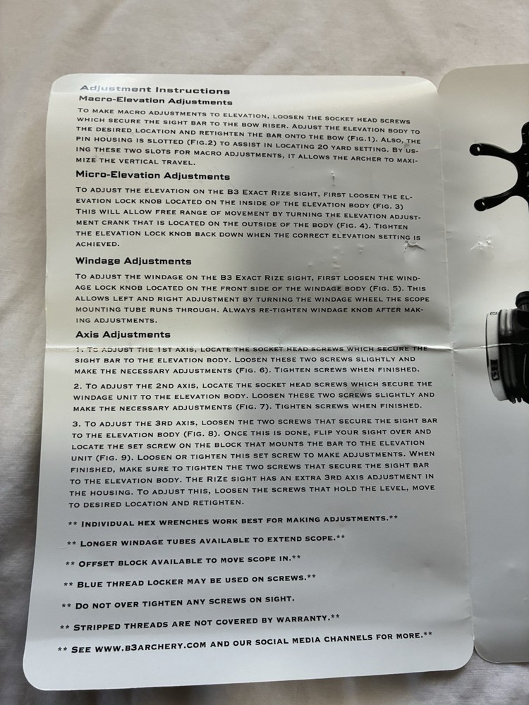 b3 archery sight