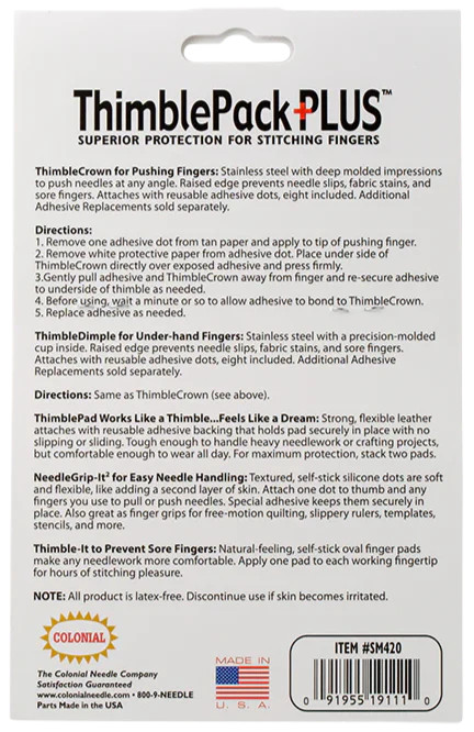 Thimble Pack Plus - Colonial Needle Co