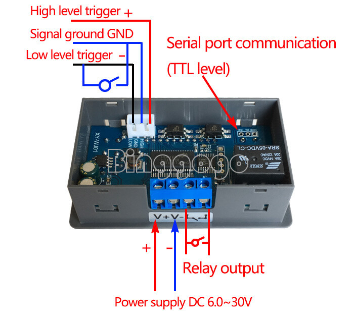 1CH Delay Relay Module Digital LCD Display Cycle Timing Circuit Switch NEW