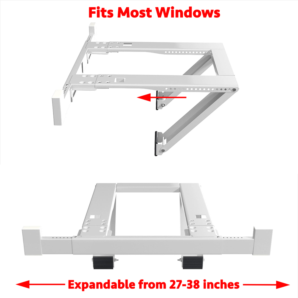 ALPINE HARDWARE Drill-Less Universal Window Air Conditioner Bracket - Window AC