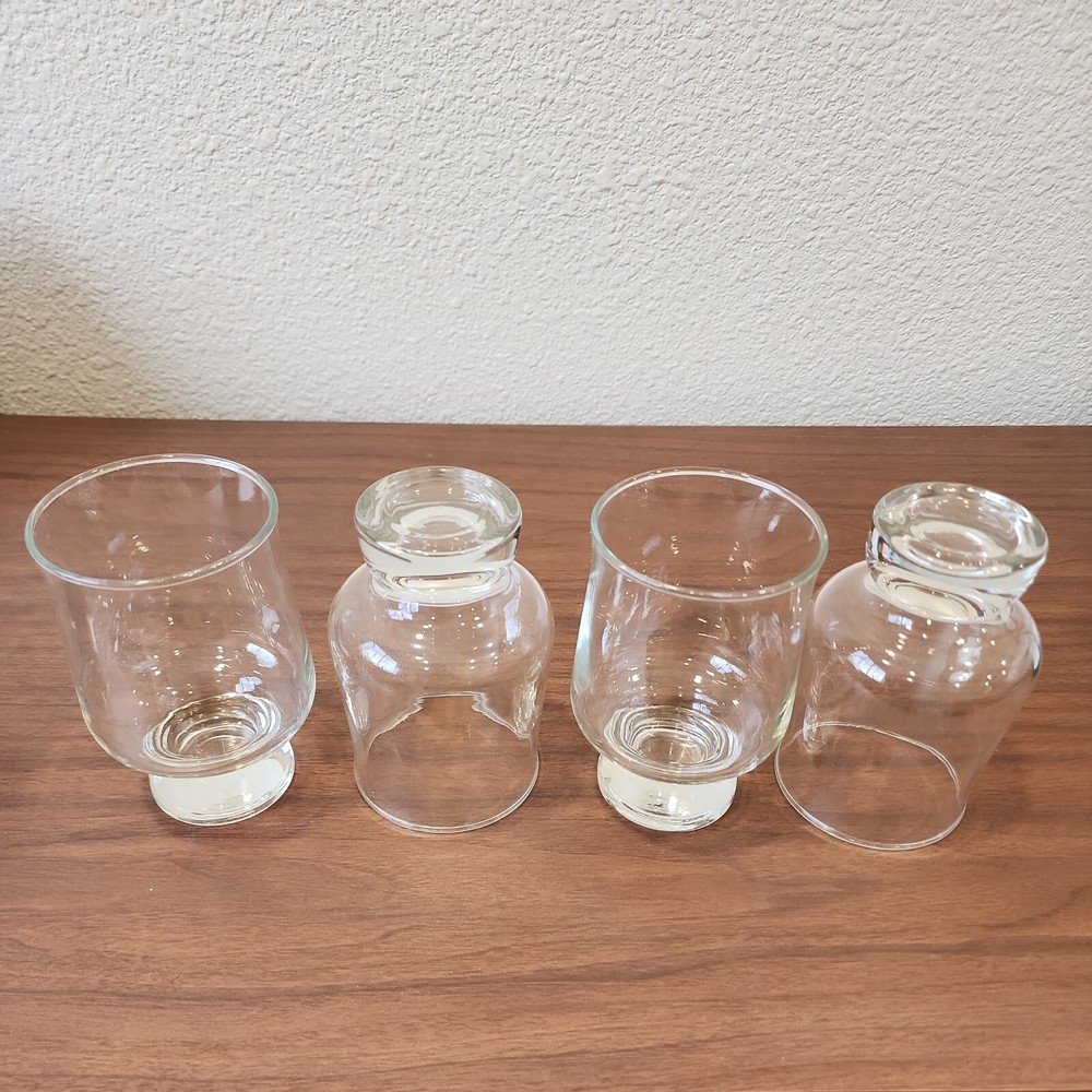 Aurora by Tuscany Crystal Solid Base drinkware Stackable 12 oz Glasses MCM