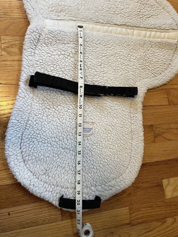 White Fitted English Saddle Pad - Courbette