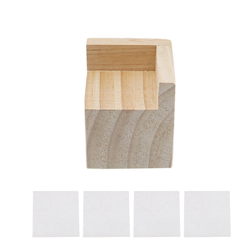 Solid Pine Wood Bed Frame Riser 4Pcs, 2 Inch Rising Height, Support 880 lbs, ...