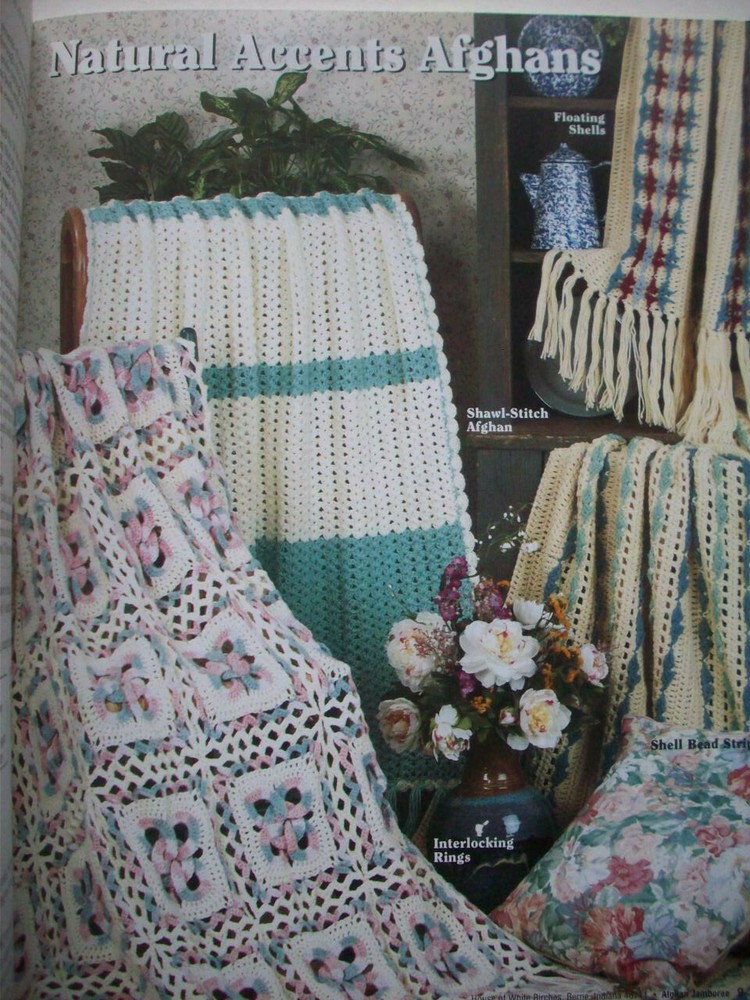 Afghan Jamboree 24 designs crochet pattern throw blanket
