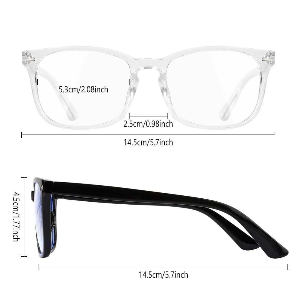 Blue Light Blocking Glasses, 2 Pack Blue Light Glasses Men, Blue Light Glasses