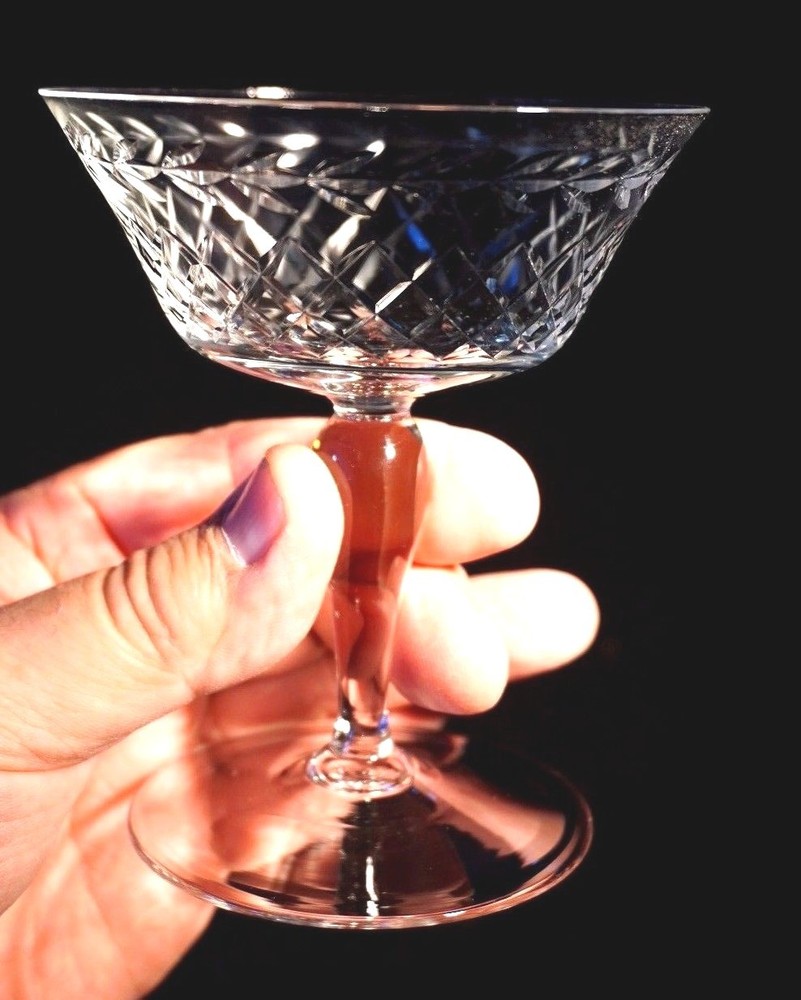 Beautiful Cut Crystal Champagne Glass
