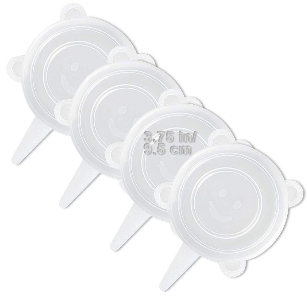 4 Pack Same Size Silicone Stretch Lids, Thicker Reusable Sturdy Silicone