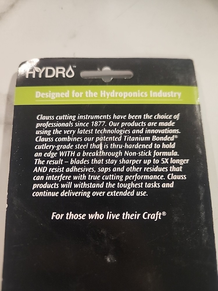 Clauss Hydra 7" Titanium Bonded Non Stick Shop Scissors Partial Serration