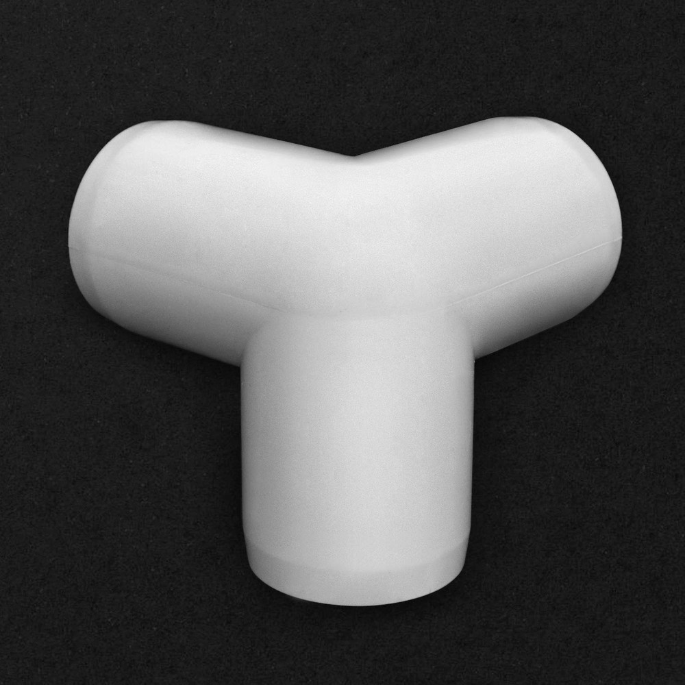 QWORK 3 Way 1 1/4" Tee PVC Fitting Elbow,8Pack White
