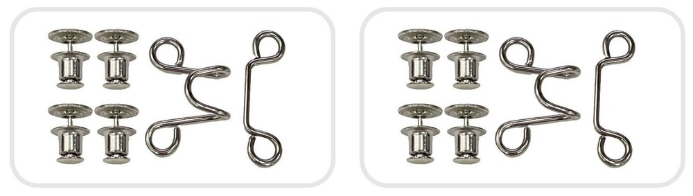 Misasa Waist Adjustment Hook (Silver), 2 Sets, 8021