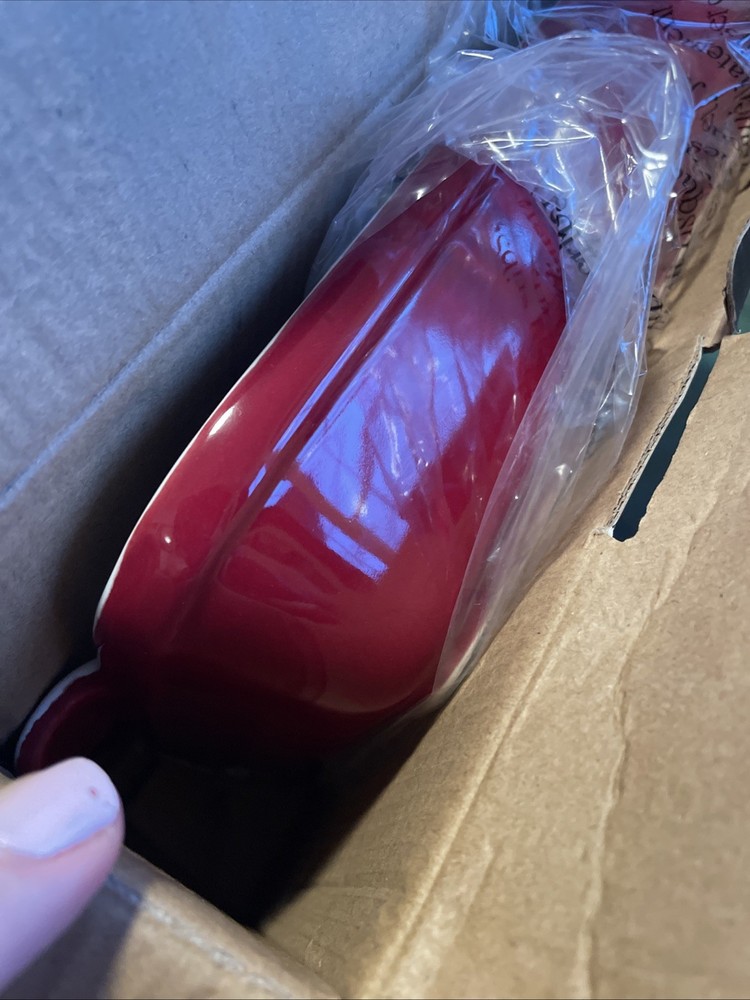 Hell's Kitchen Red Rectangular Stoneware Baker 1.25 QT New Open Box - Beautiful