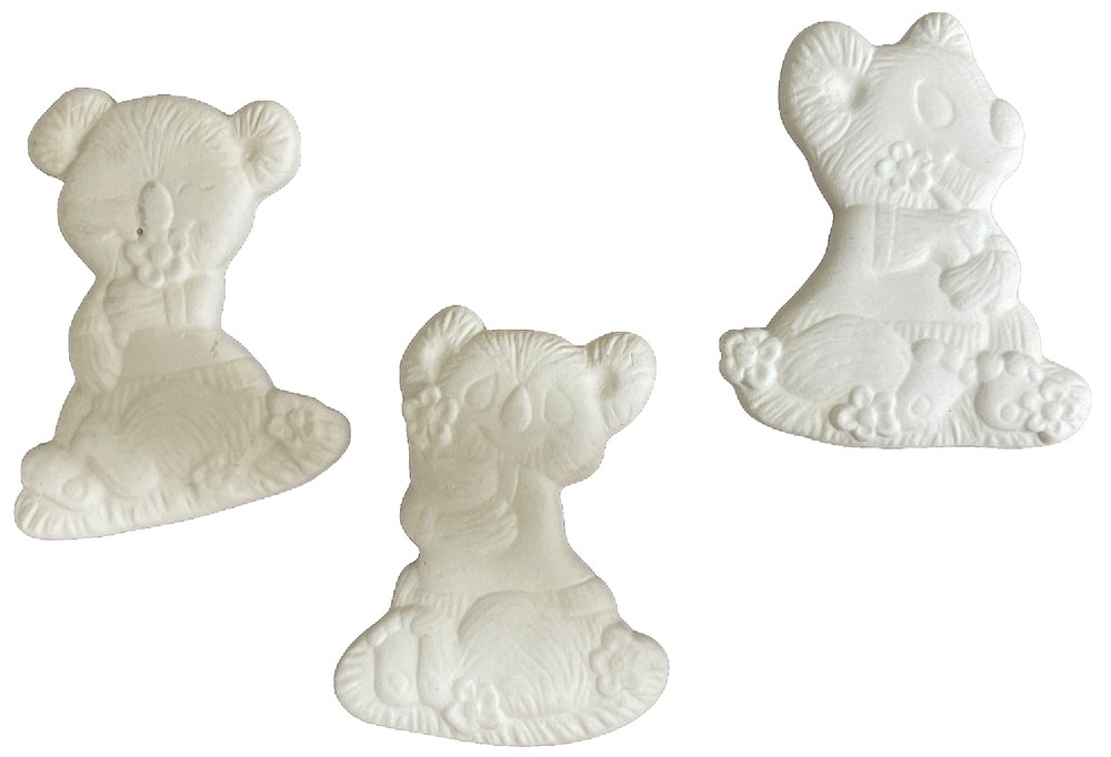 KOALA BEAR Ceramic Bisque Pieces(3pc) Australia•Aggressive •Tree•Ready 2 Paint•