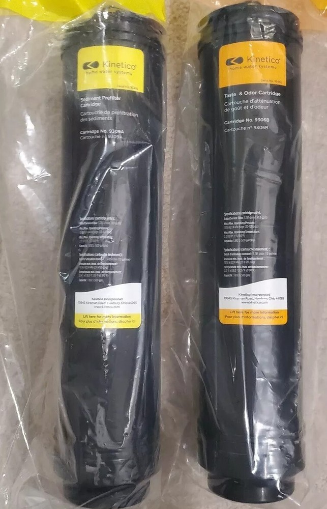 Kinetico K5 Filters 9309A 9306B Yellow Sediment Prefilter  Orange Taste & Odor