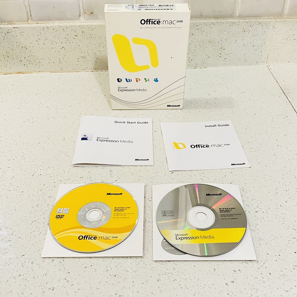 Microsoft Office: mac 2008 Microsoft Expression Media Japanese w/ Product Keys