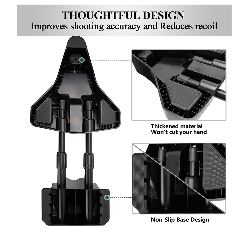 Pridefend Rifle Shooting Rest - Adjustable Front & Rear Bench Rest, Black