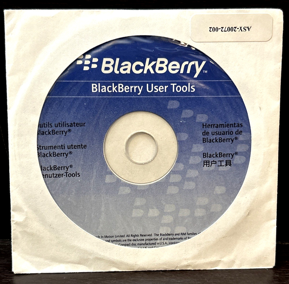 BlackBerry User Tools 2006 CD ROM USA