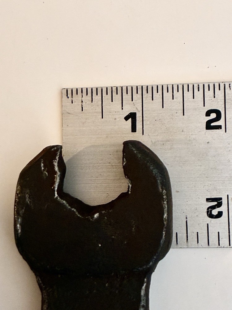 Antique 15” Offset 3/4”Open End Cast Iron Wrench