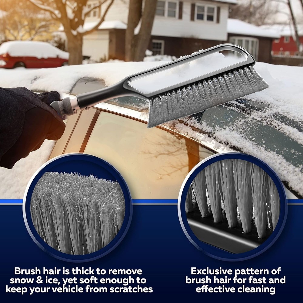 Winter-Ready Ice Scraper & Snow Brush Combo - Detachable & Easy to Store