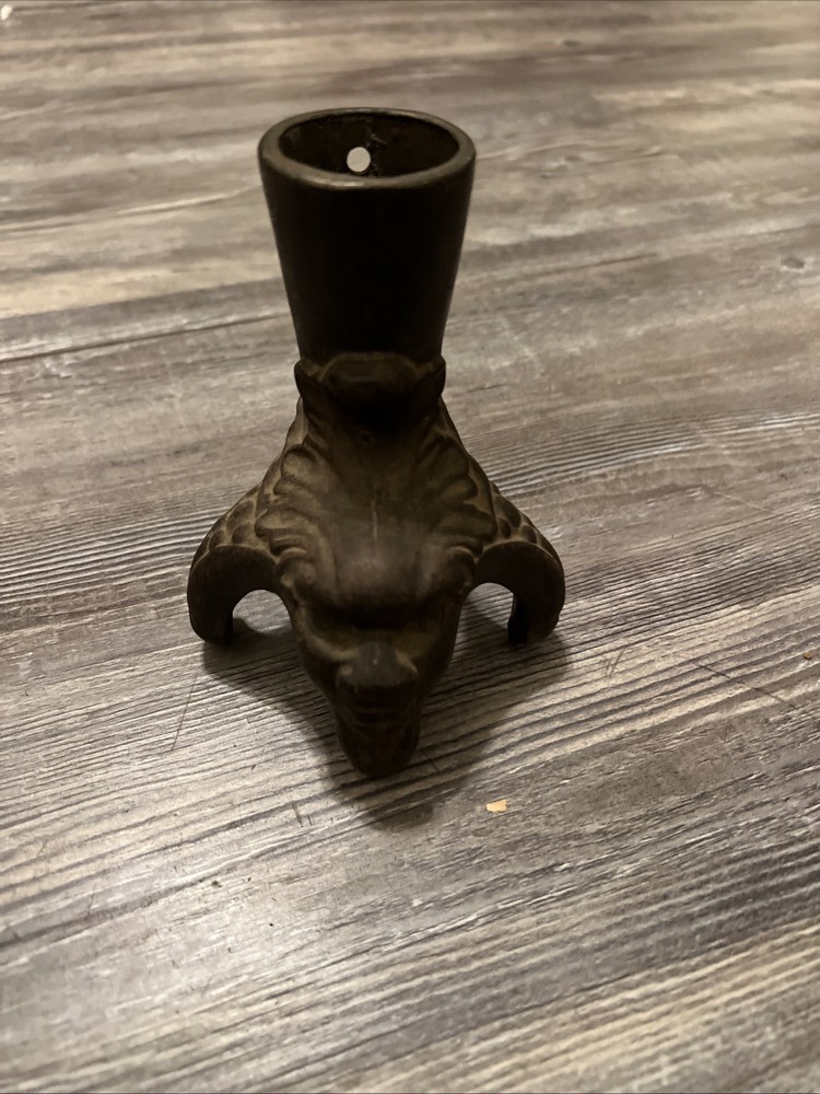 Antique 6” Cast Iron Claw/Mythological Face