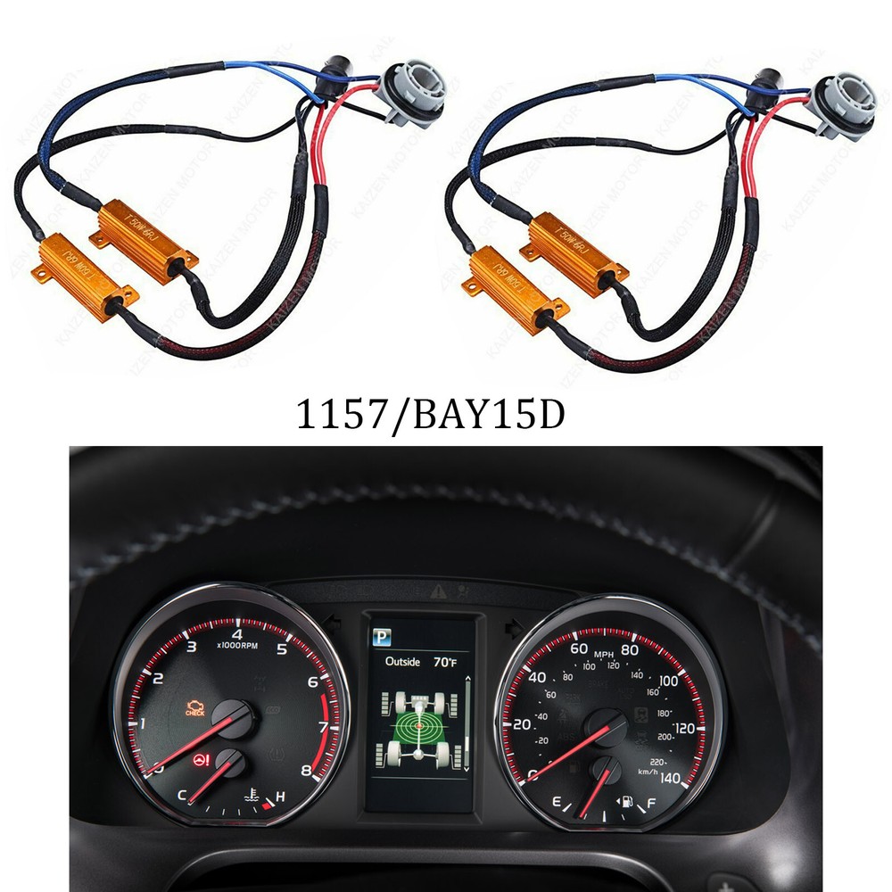 50W 1157 Load Resistor Decoder LED Hyper Flash Error Turn Signal Light Canceller