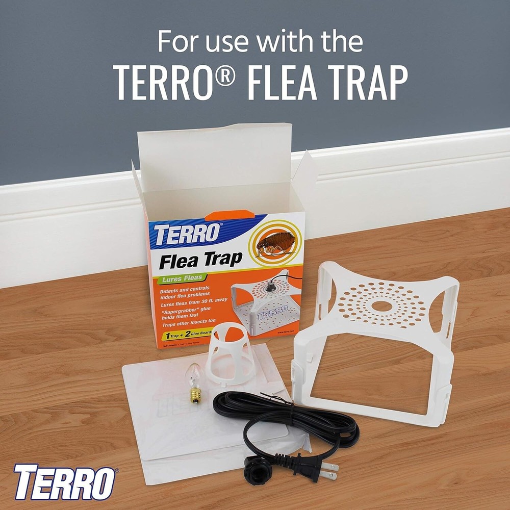 Convenient 3-Pack White Flea Trap Glue Boards - Effective Pest Control Solutions