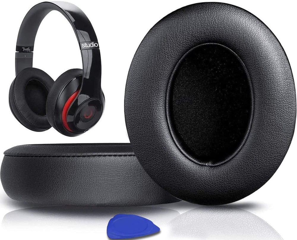 SoloWIT Replacement Ear Pads Cushions for Beats Studio 2 & 3 Black