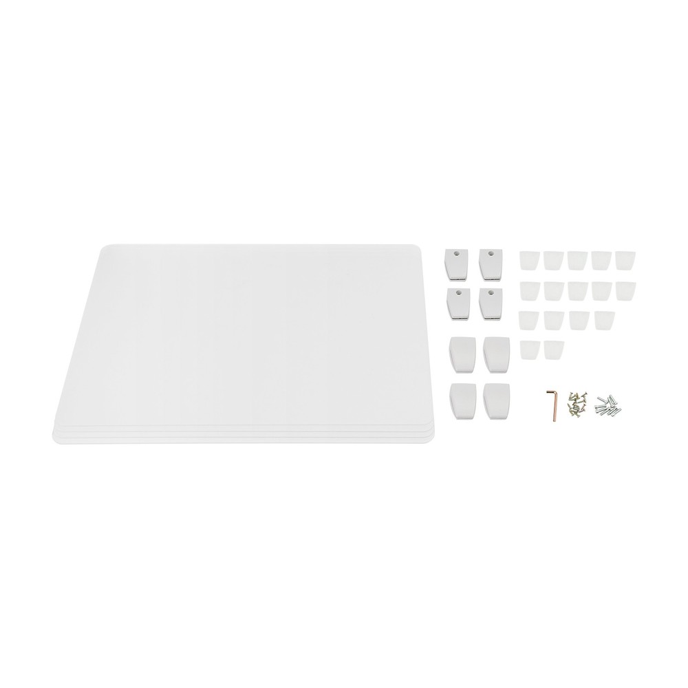 4 PCS Desk Divider Privacy Screen Panel with Clamps Acrylic Office Partition