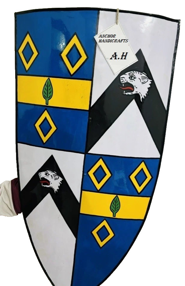 Medieval Templar wolf vintage Battle Knight Armor Shield