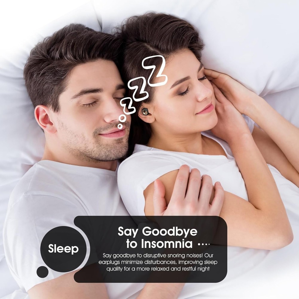 Ear Plugs for Sleeping Noise Cancelling, Reusable Soft Plugs 8 EarTips for Work