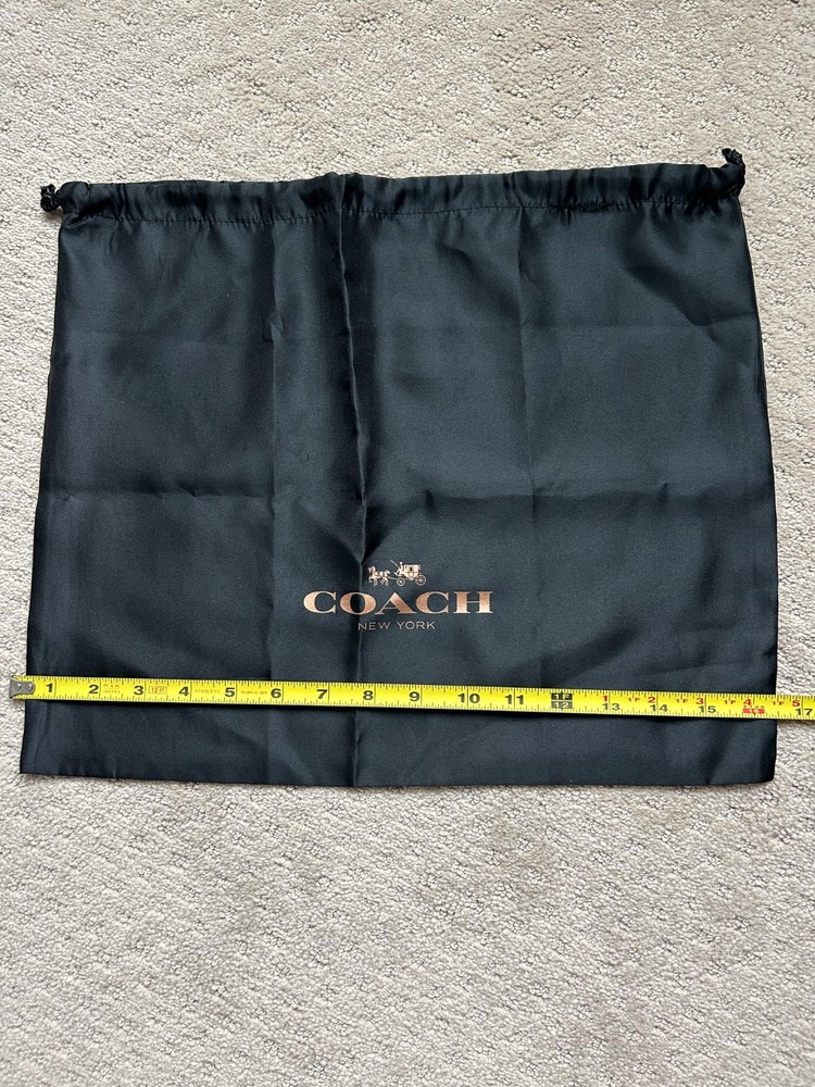 Coach Black Duster Sleeper Bag New 13" x16" Drawstring Storage Protector
