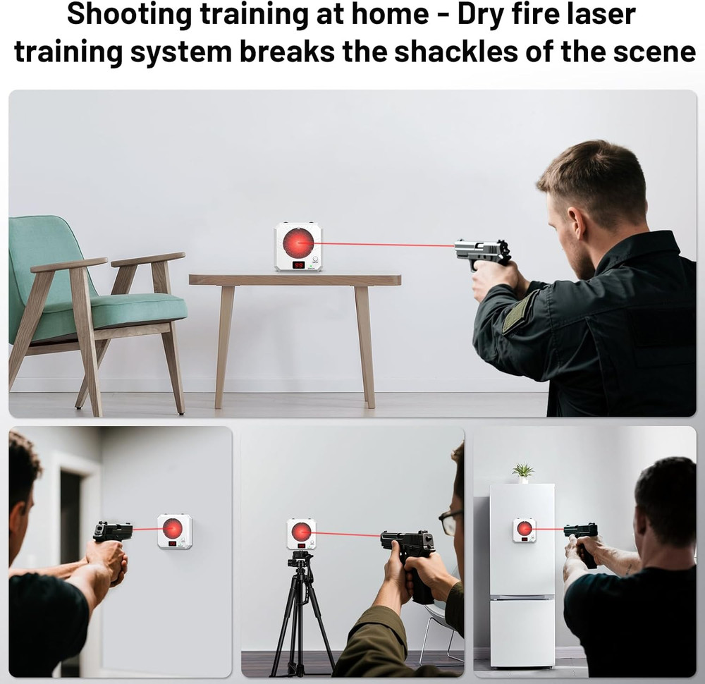 Laser Target 9MM Laser Training Cartridge Dry Fire Training System in 5 Difficul