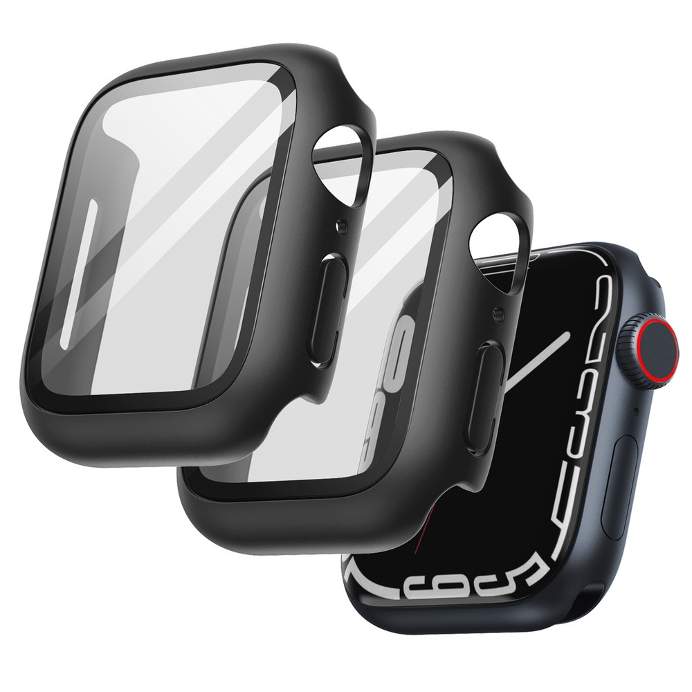 JETech Case with Screen Protector for Apple Watch Series 9 8 7 41mm, 2 Pack