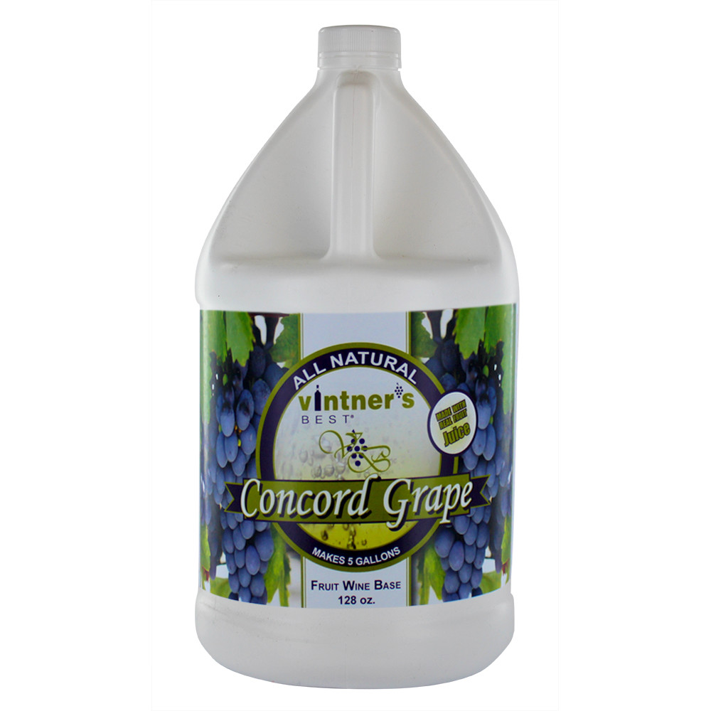 Vintner's Best Fruit Wine Base-Concord Grape for Home Wine Making 128 oz. Jug