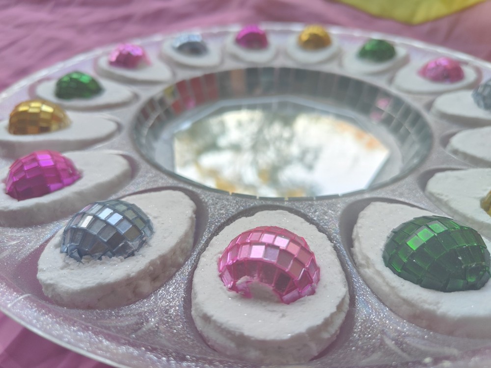 Handmade Easter Disco Deviled Egg Mirror