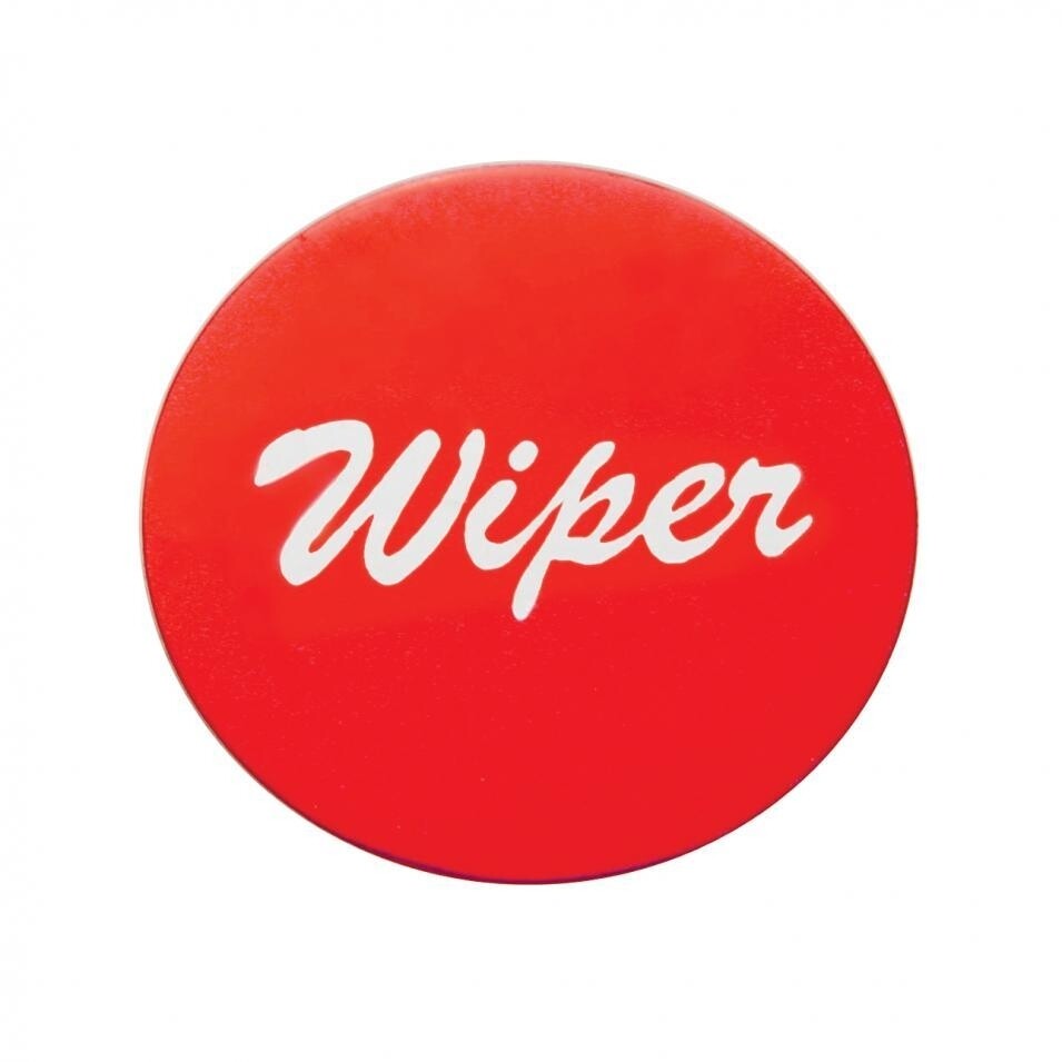 "Wiper" Dash Knob - Red Aluminum Sticker