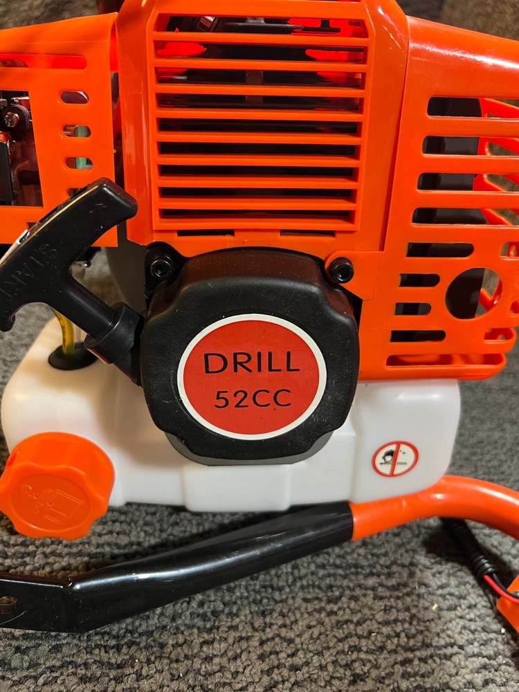 52CC Machine Heavy Duty Auger Drill Orange Post Hole Digger
