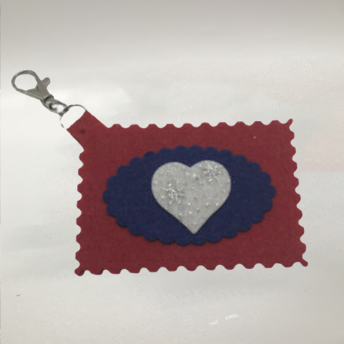 Usa Flag Colors , Red White Blue Felt Keychains