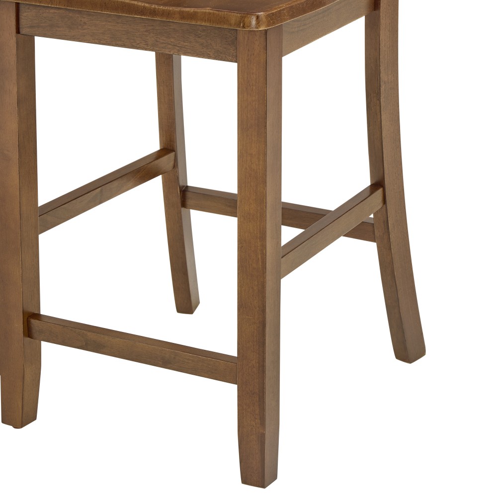 5 Piece Brown Dining/Bar Table Set - Retro-Style Breakfast Table for Dining Room
