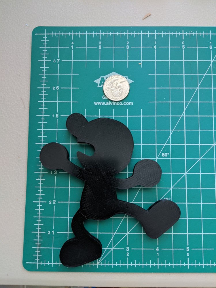 Mr Game and Watch 3D printed solid color
