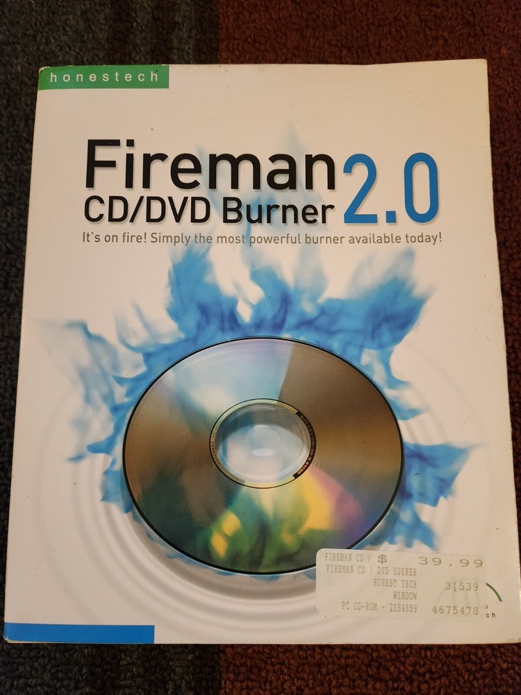 Fireman 2.0 CD/DVD Burner - PC Software (Honest Technology, 2005) NEW