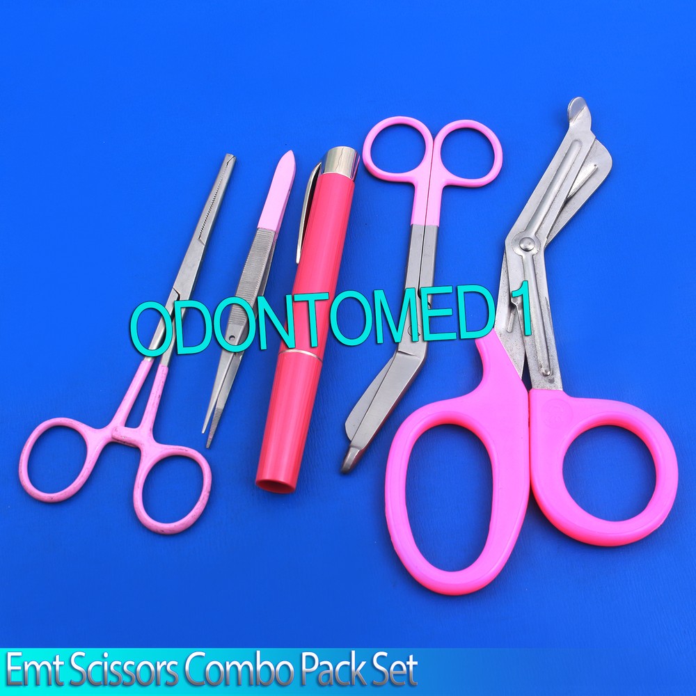 NEW Shears; EMT/Scissors combo pack -Pink Tip